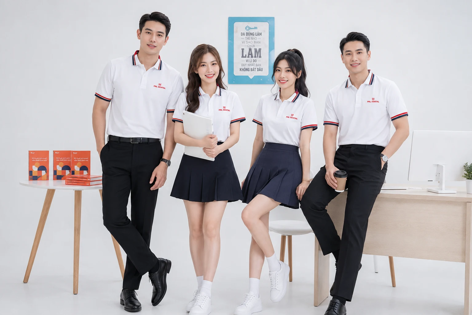 Áo thun đồng phục bo tay - Ảnh 4