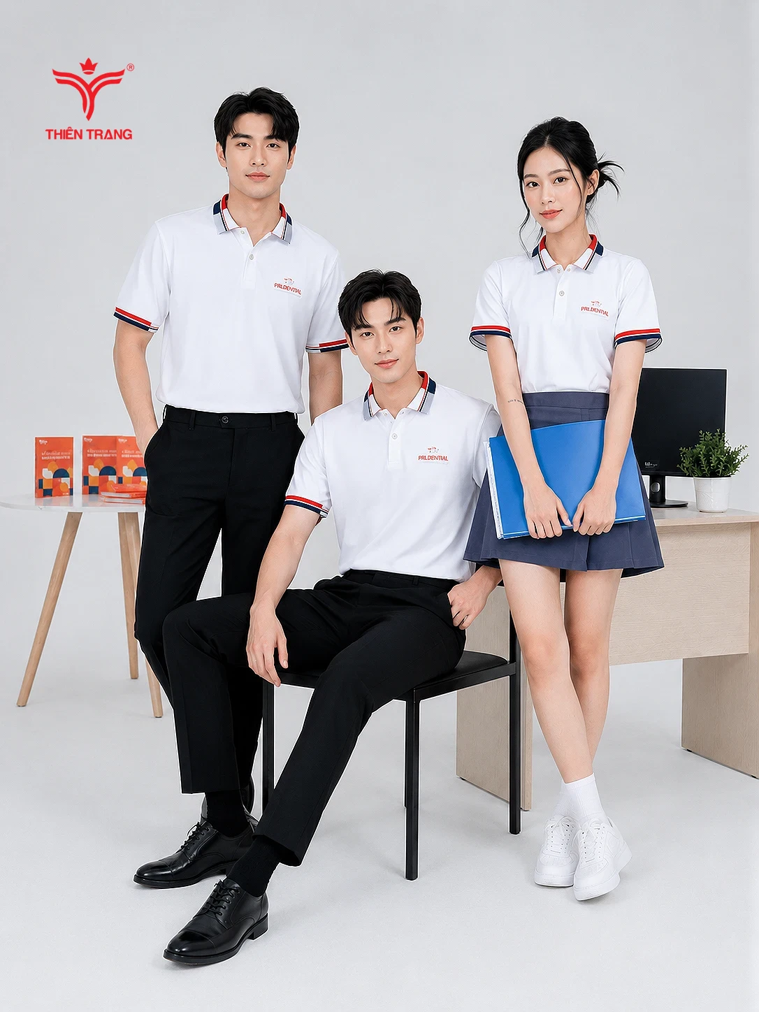 Áo thun đồng phục bo tay