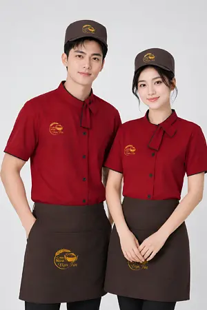 Đồng phục nhân viên nhà hàng Cơm Niêu Vạn Tín