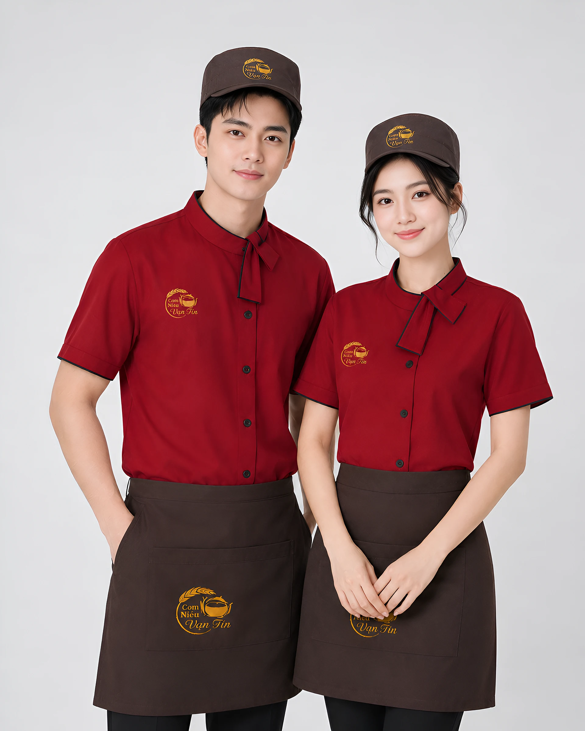 Đồng phục nhân viên nhà hàng Cơm Niêu Vạn Tín