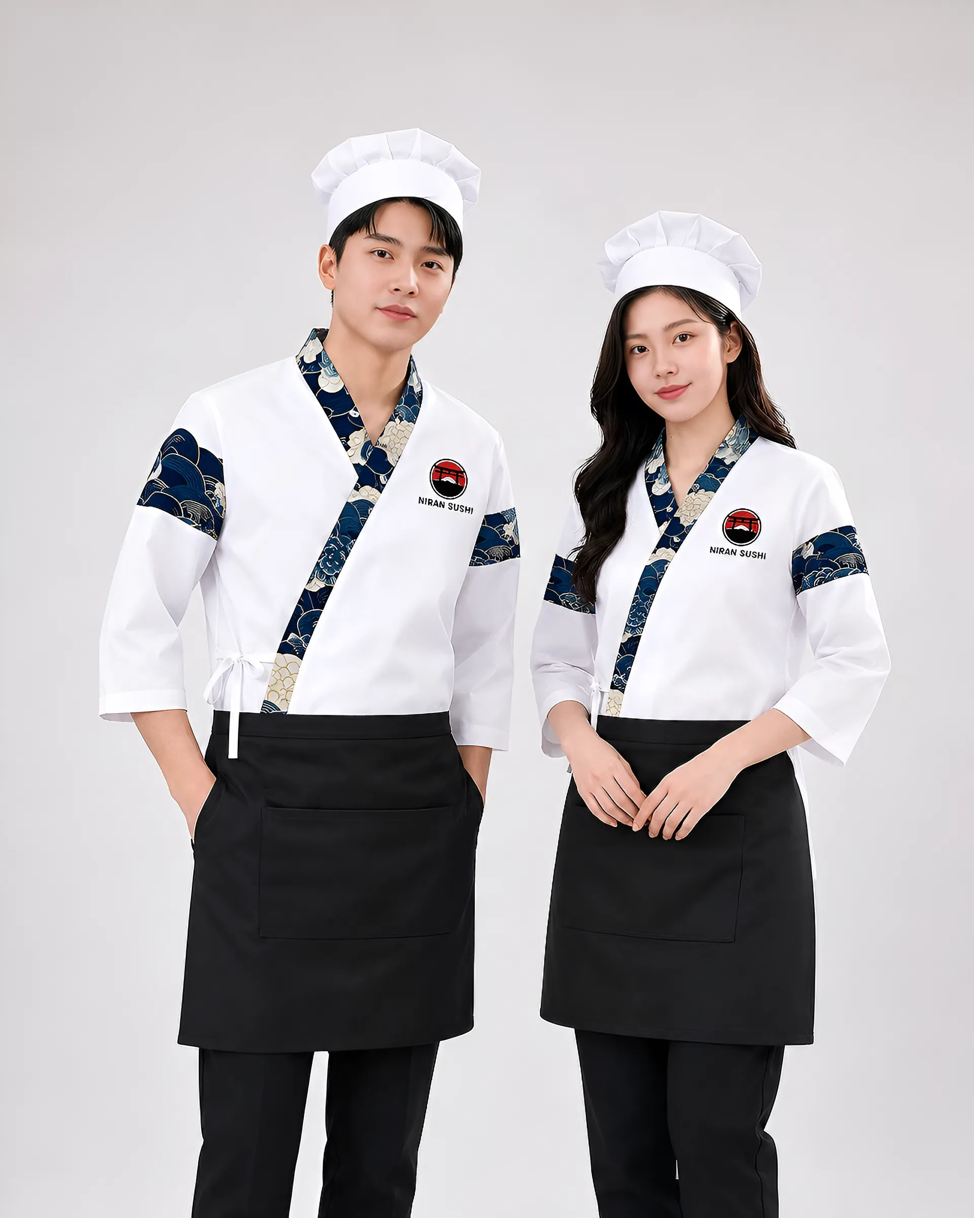 Đồng phục bếp Yukata Niran sushi 1 Đồng phục bếp Yukata Niran sushi