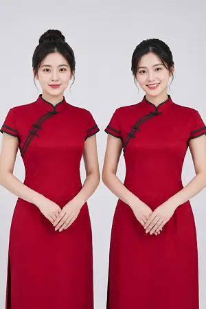 Đồng phục sườn xám nhà hàng trung hoa Thuận Kiều