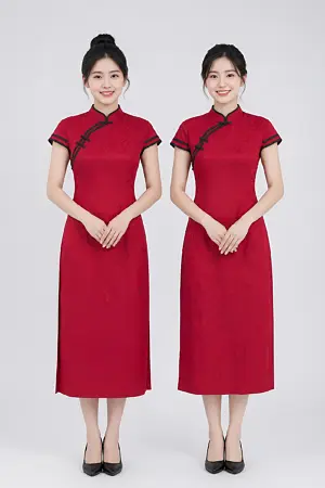 Alternative view of Đồng phục sườn xám nhà hàng trung hoa Thuận Kiều
