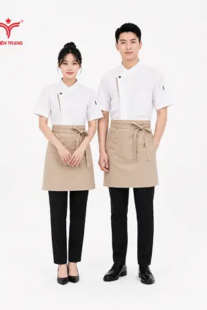 Đồng phục tiệm bánh cổ chéo