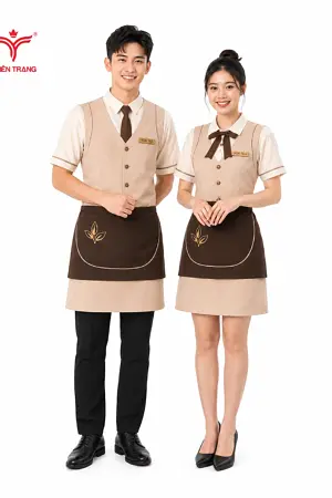 Đồng phục quán trà sữa phong cách Hàn Quốc
