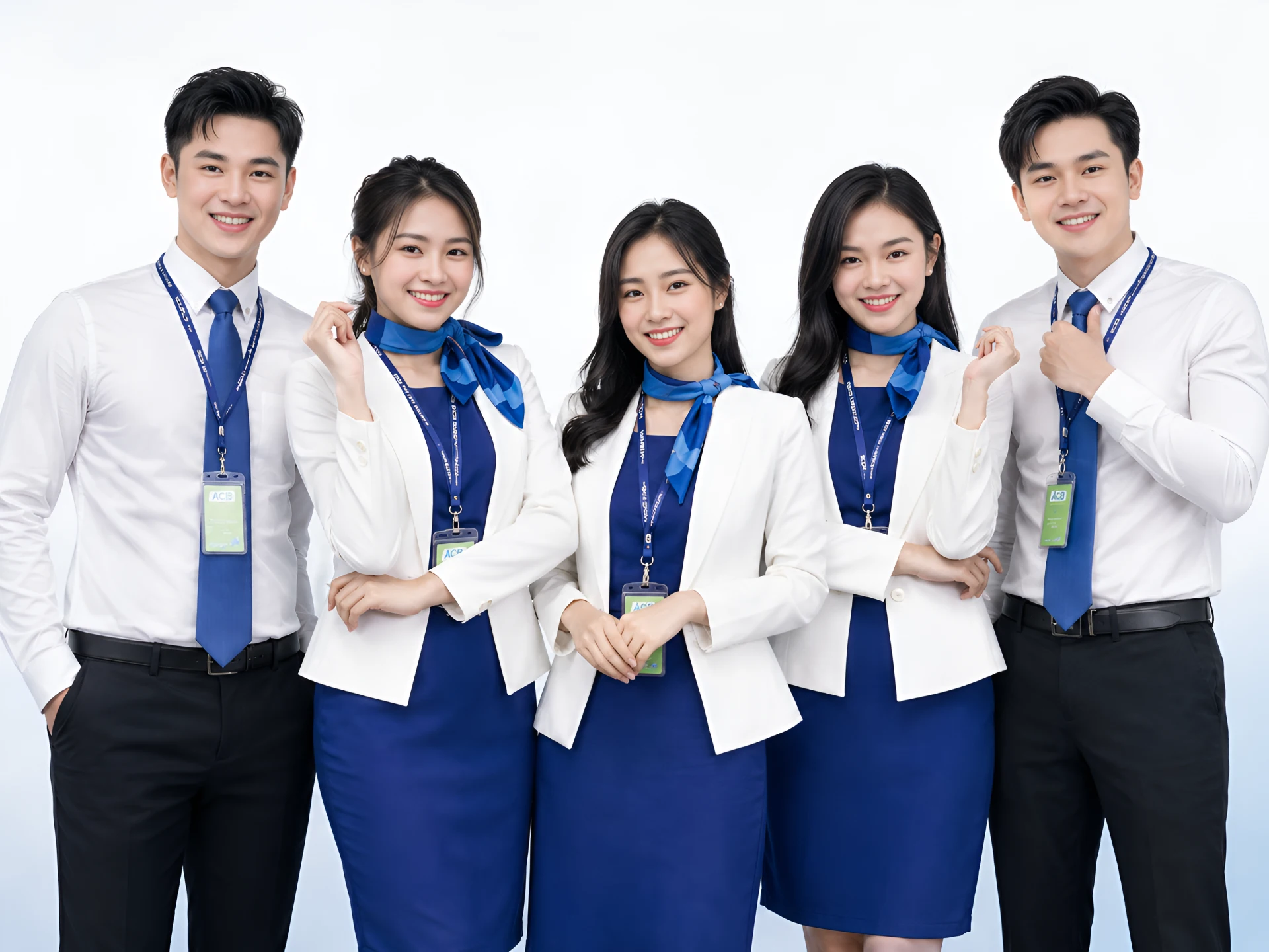 Mẫu đồng phục ngân hàng ACB chuẩn nhận diện thương hiệu