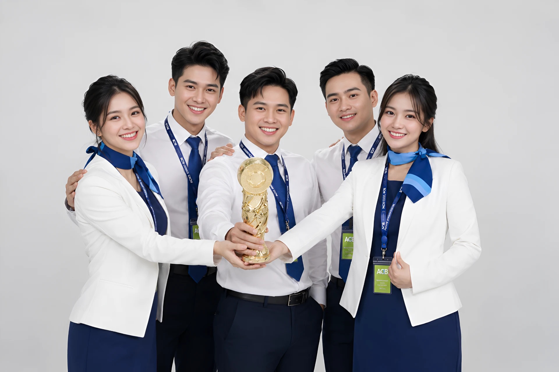 Mẫu đồng phục ngân hàng ACB chuẩn nhận diện thương hiệu