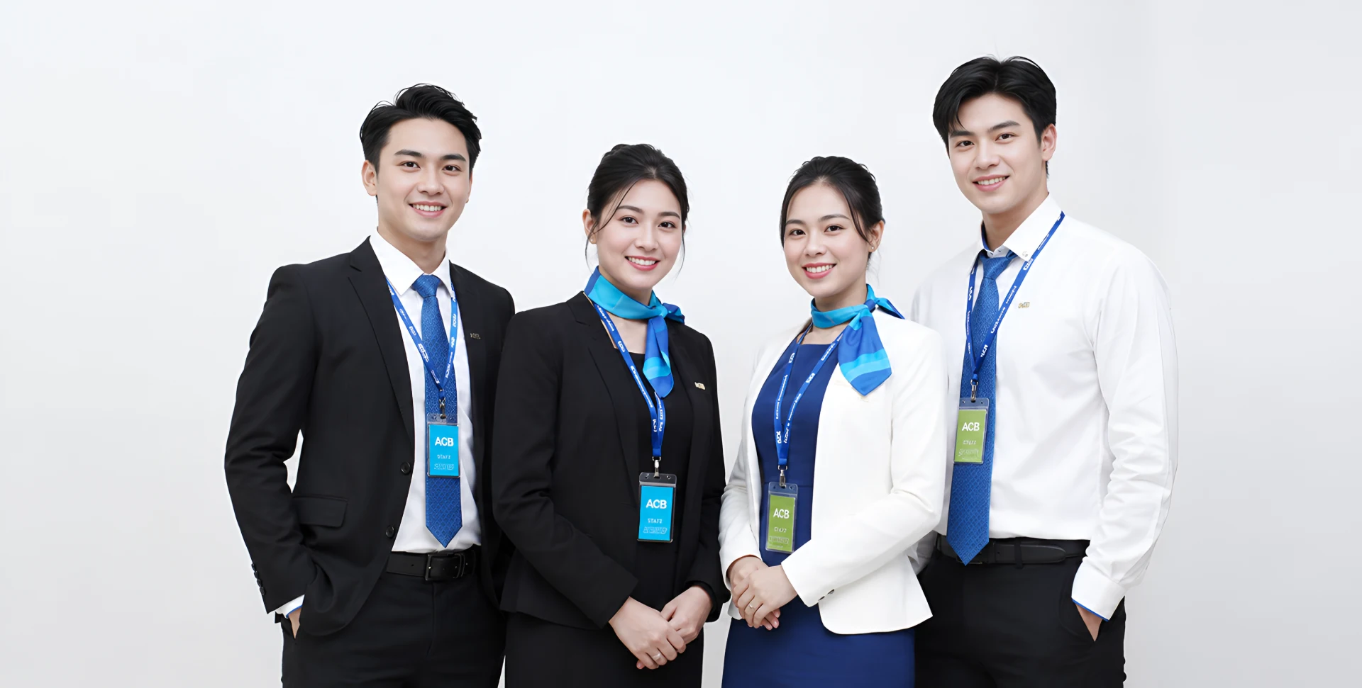 Mẫu đồng phục ngân hàng ACB chuẩn nhận diện thương hiệu
