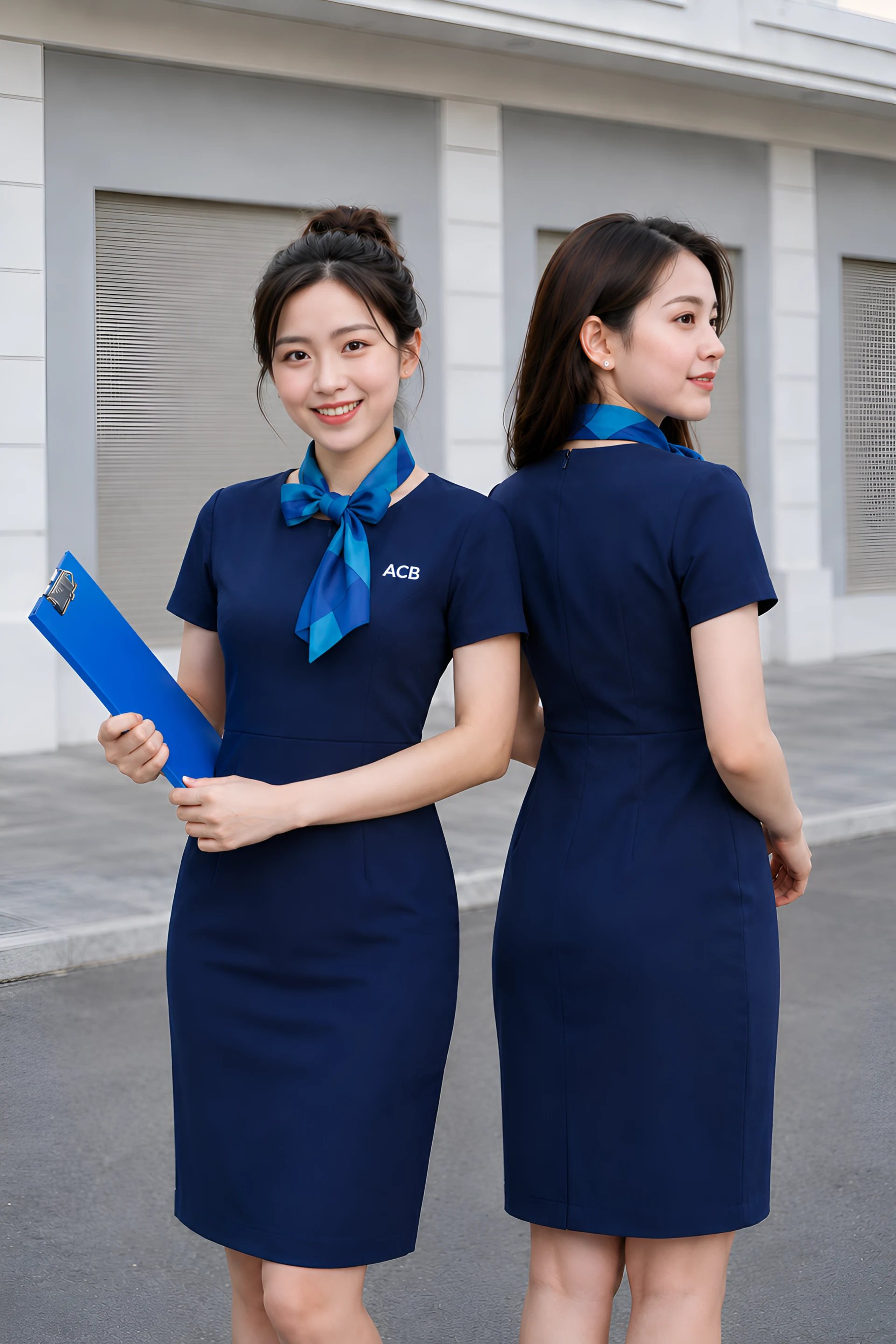 Mẫu đồng phục ngân hàng ACB chuẩn nhận diện thương hiệu