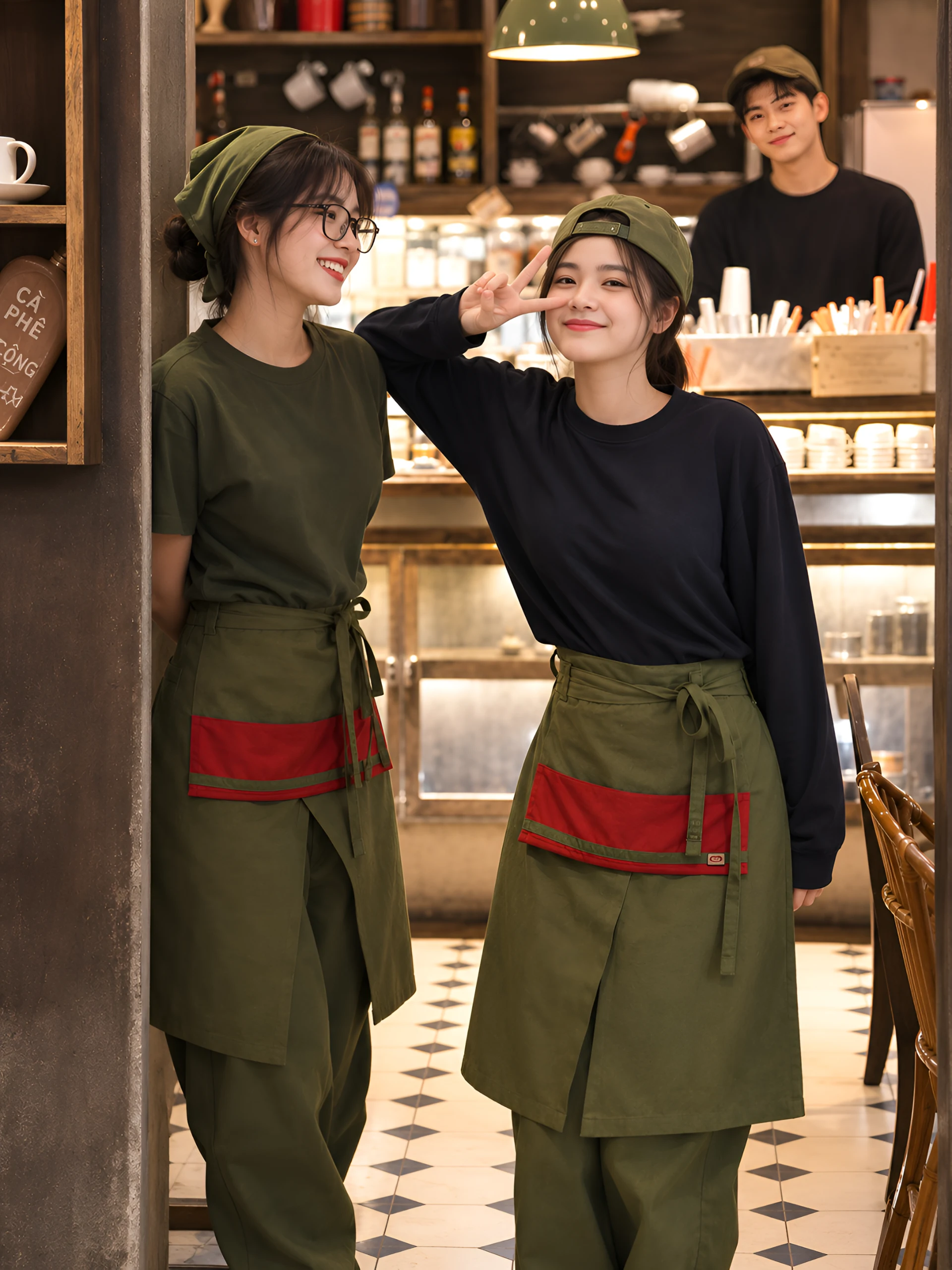 Mẫu đồng phục quán cộng cà phê đẹp, chuẩn phong cách thương hiệu