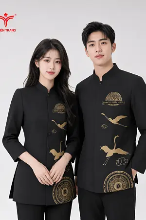 Đồng phục nhân viên khách sạn kiểu Mandarin (cổ tàu)