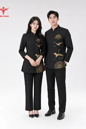 Alternative view of Đồng phục nhân viên khách sạn kiểu Mandarin (cổ tàu)