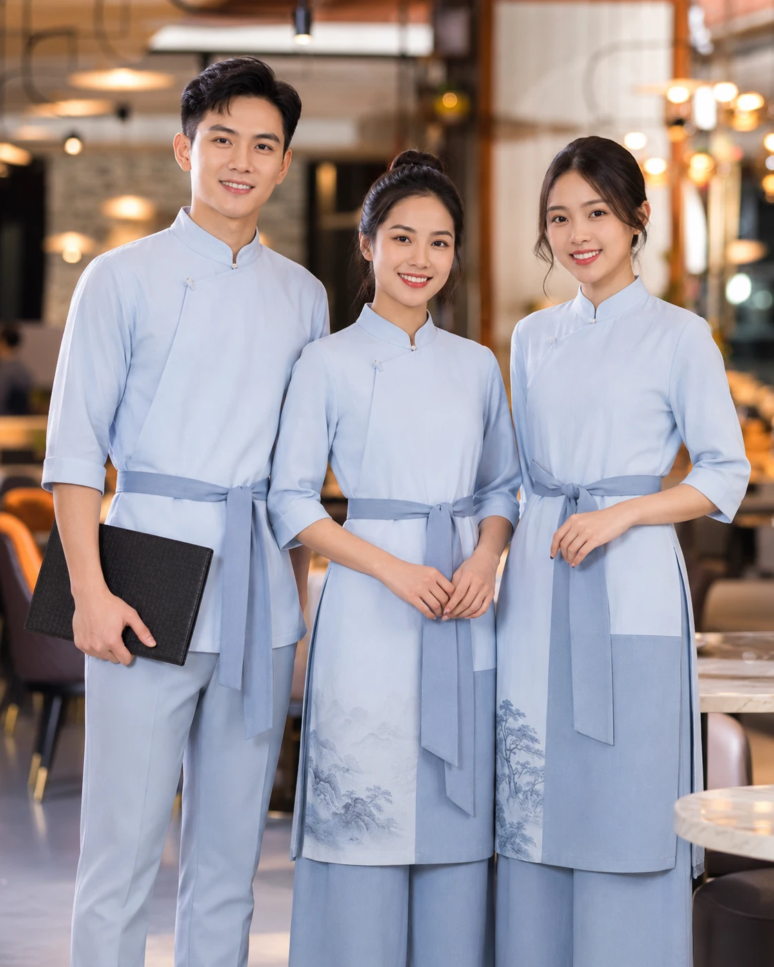 Đồng phục nhà hàng phong cách thiền