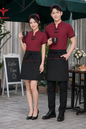 Đồng phục quán cà phê phong cách Trung Hoa hiện đại