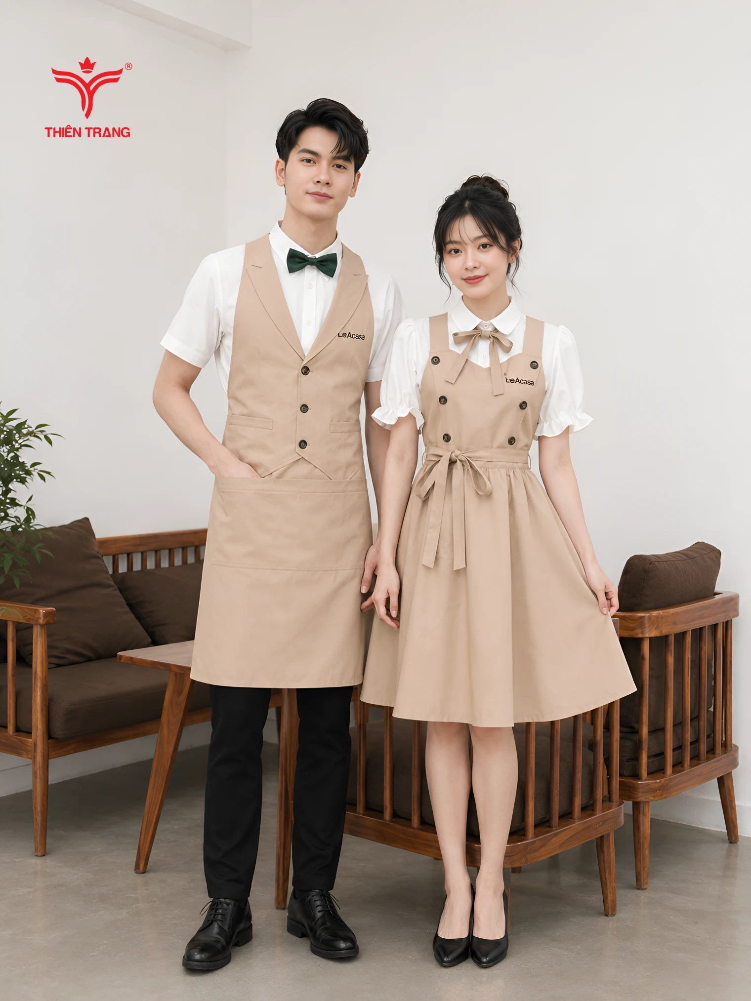 Đồng phục quán cà phê phong cách Hàn Quốc