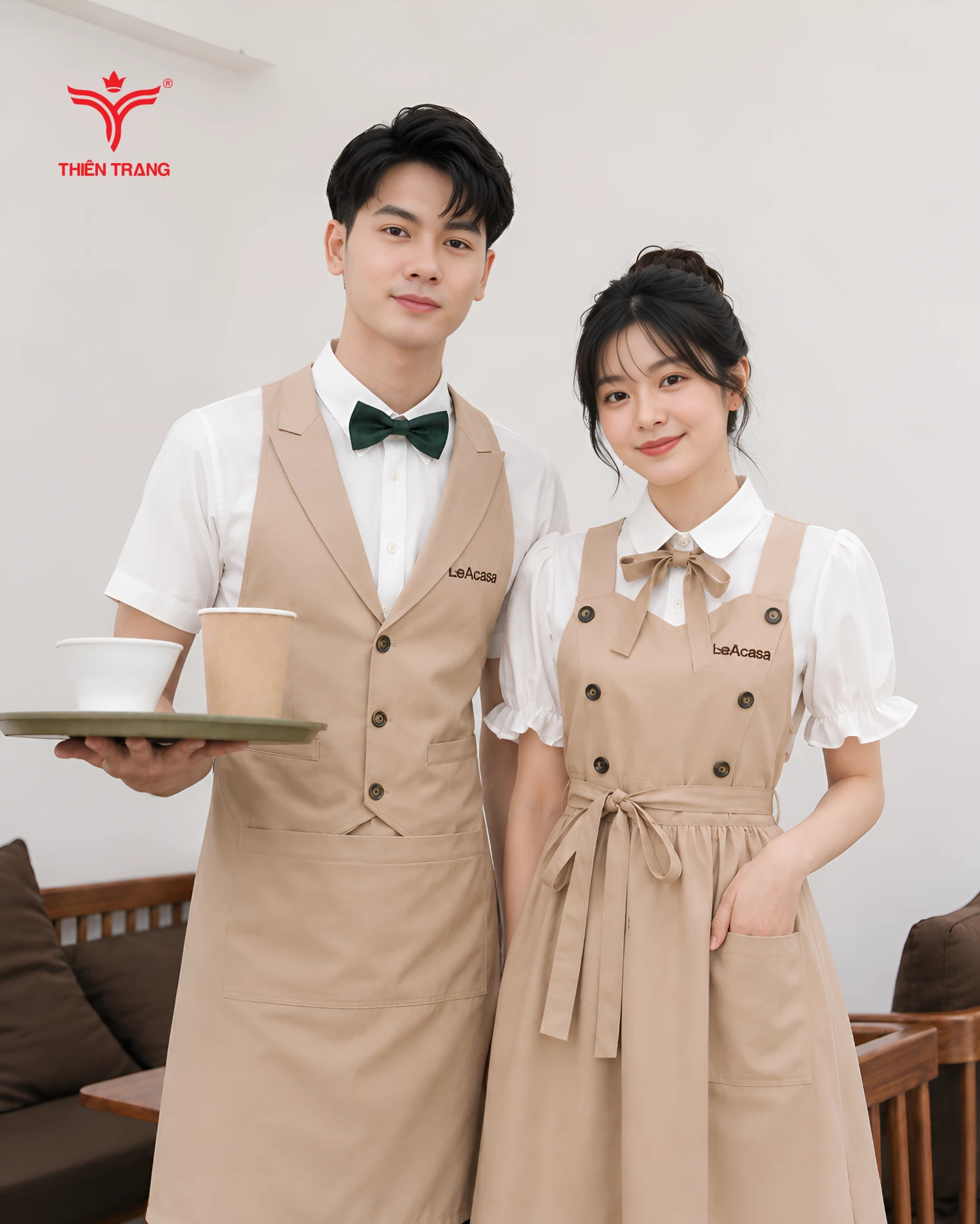 Đồng phục quán cà phê phong cách Hàn Quốc - Ảnh 2