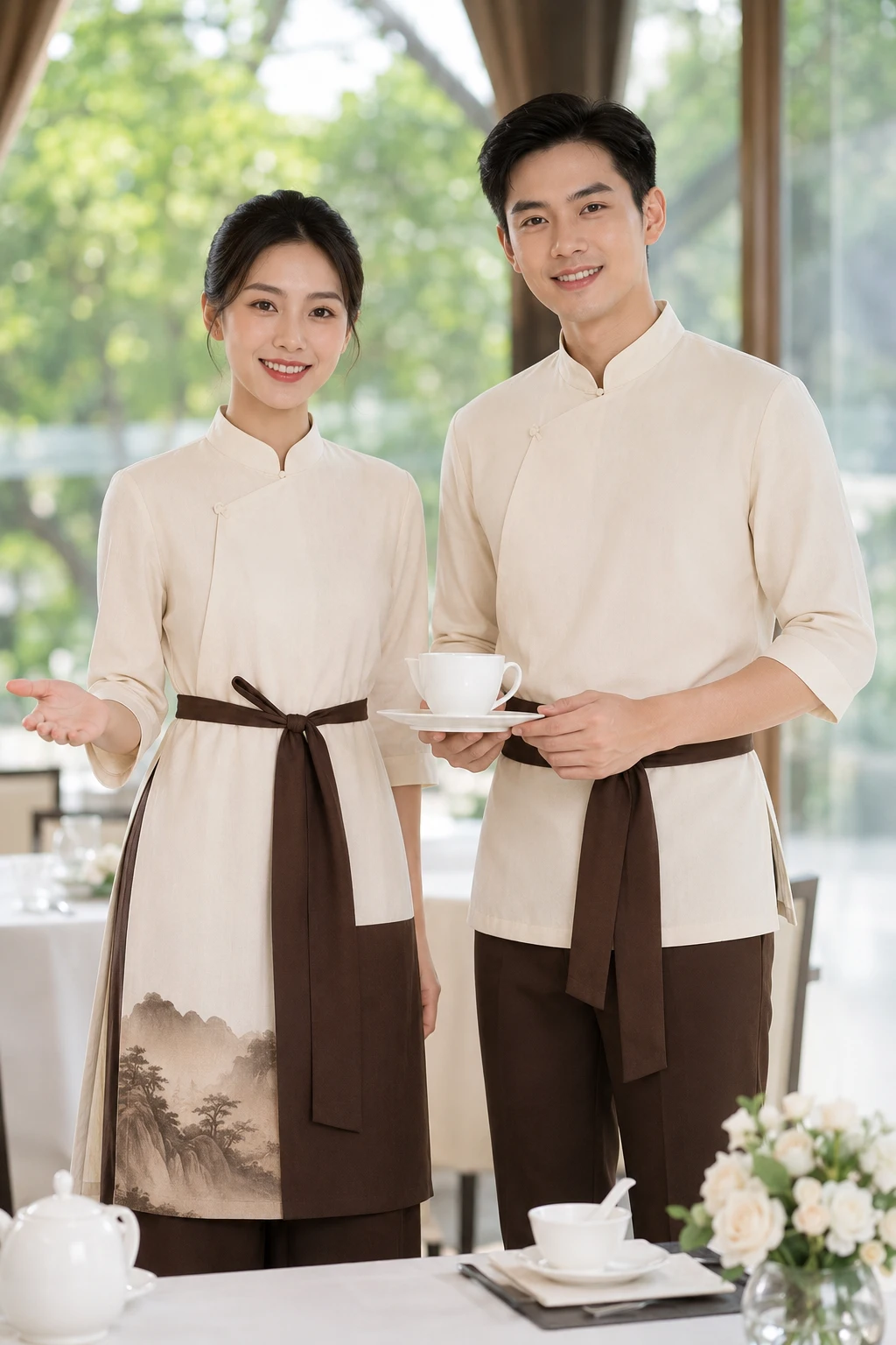 Đồng phục nhà hàng phong cách thiền