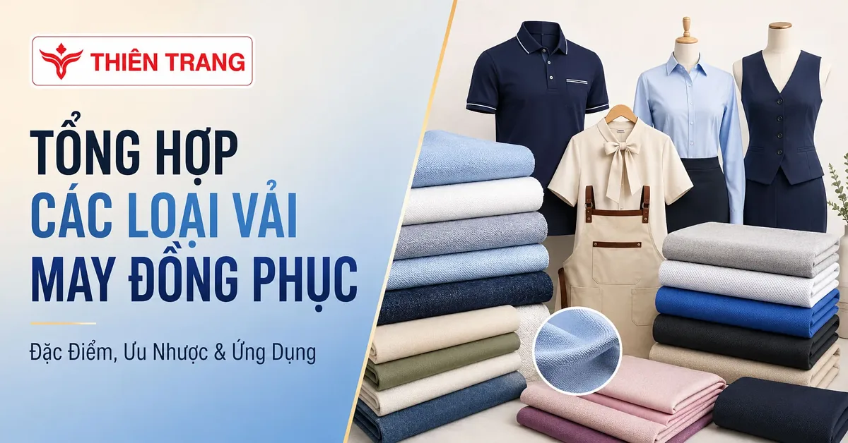 Các loại vải may đồng phục thiên trnag phổ biến