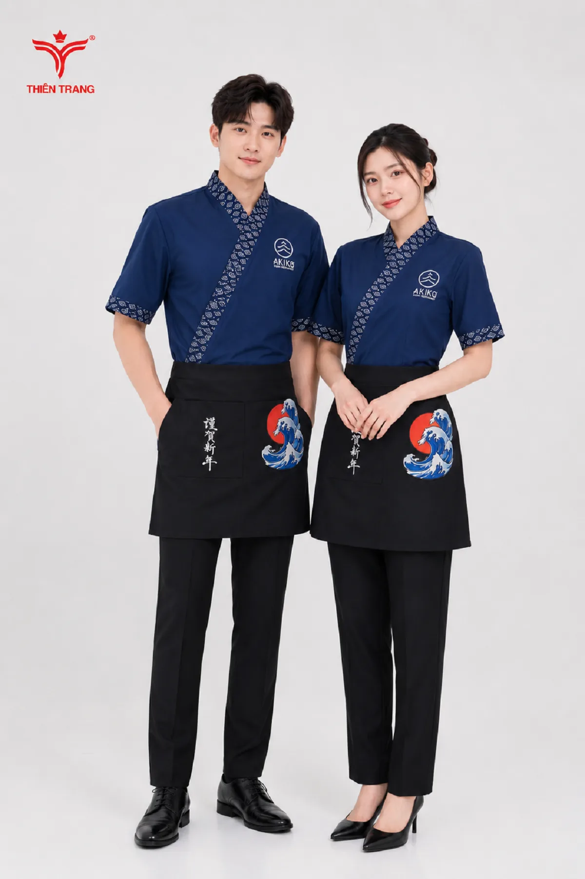 Đồng Phục Phục Vụ Yukata dáng ngắn Nhà Hàng Nhật 1 Đồng Phục Phục Vụ Yukata dáng ngắn Nhà Hàng Nhật