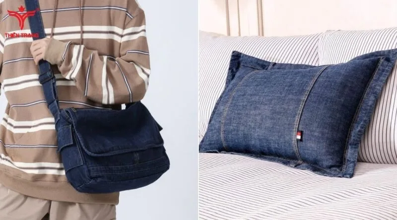 Denim sử dụng để may phụ kiện túi thời trang độc đáo