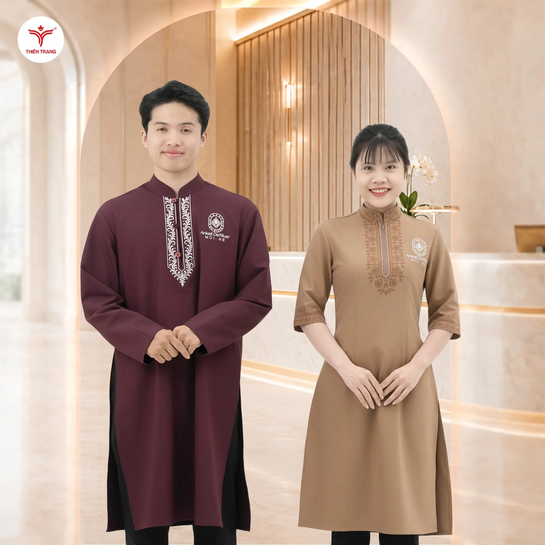 Các chất liệu vải cao cấp may đồng phục lễ tân nhà hàng tại Thiên Trang