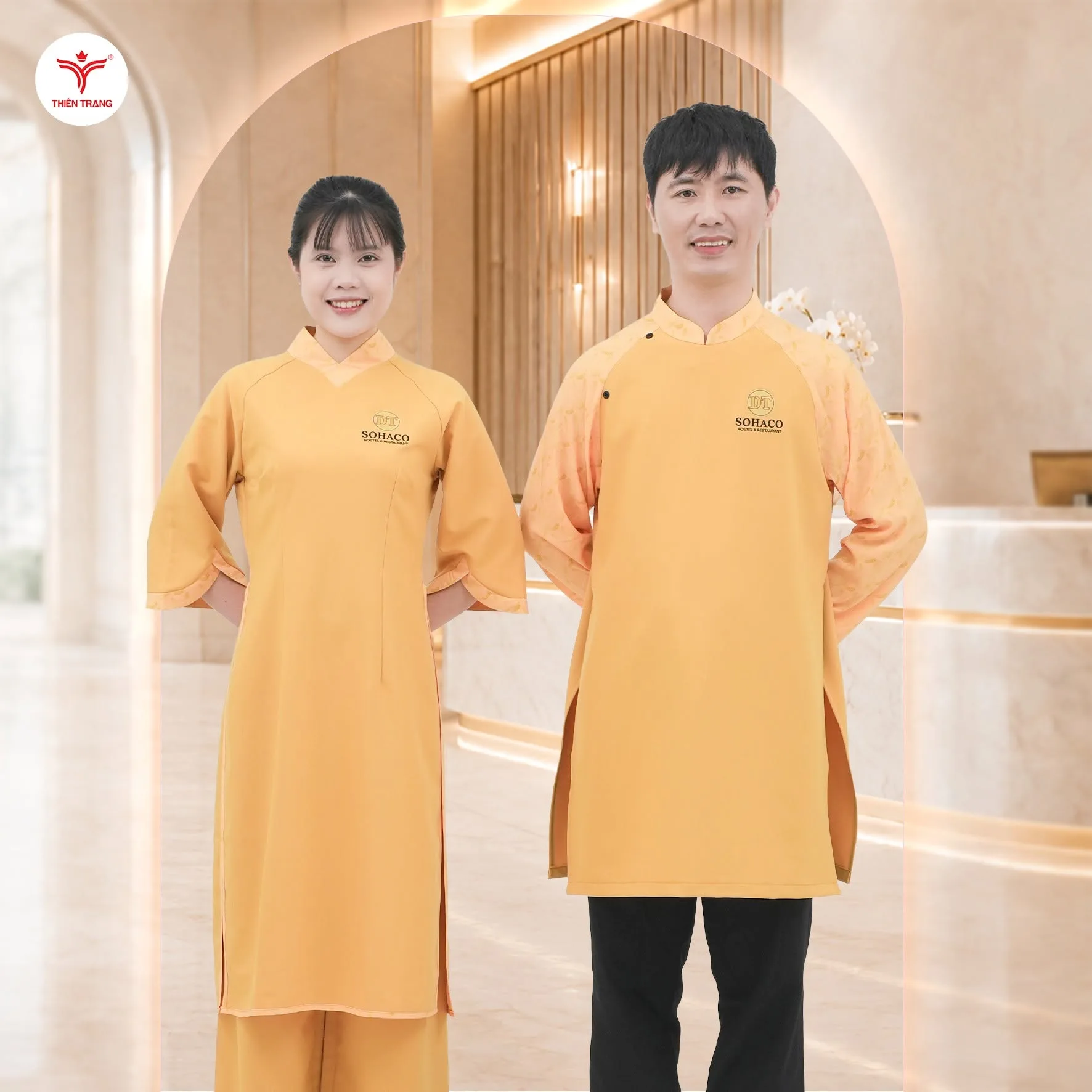 Xưởng may đồng phục Lễ tân theo yêu cầu - Thiên Trang Uniform