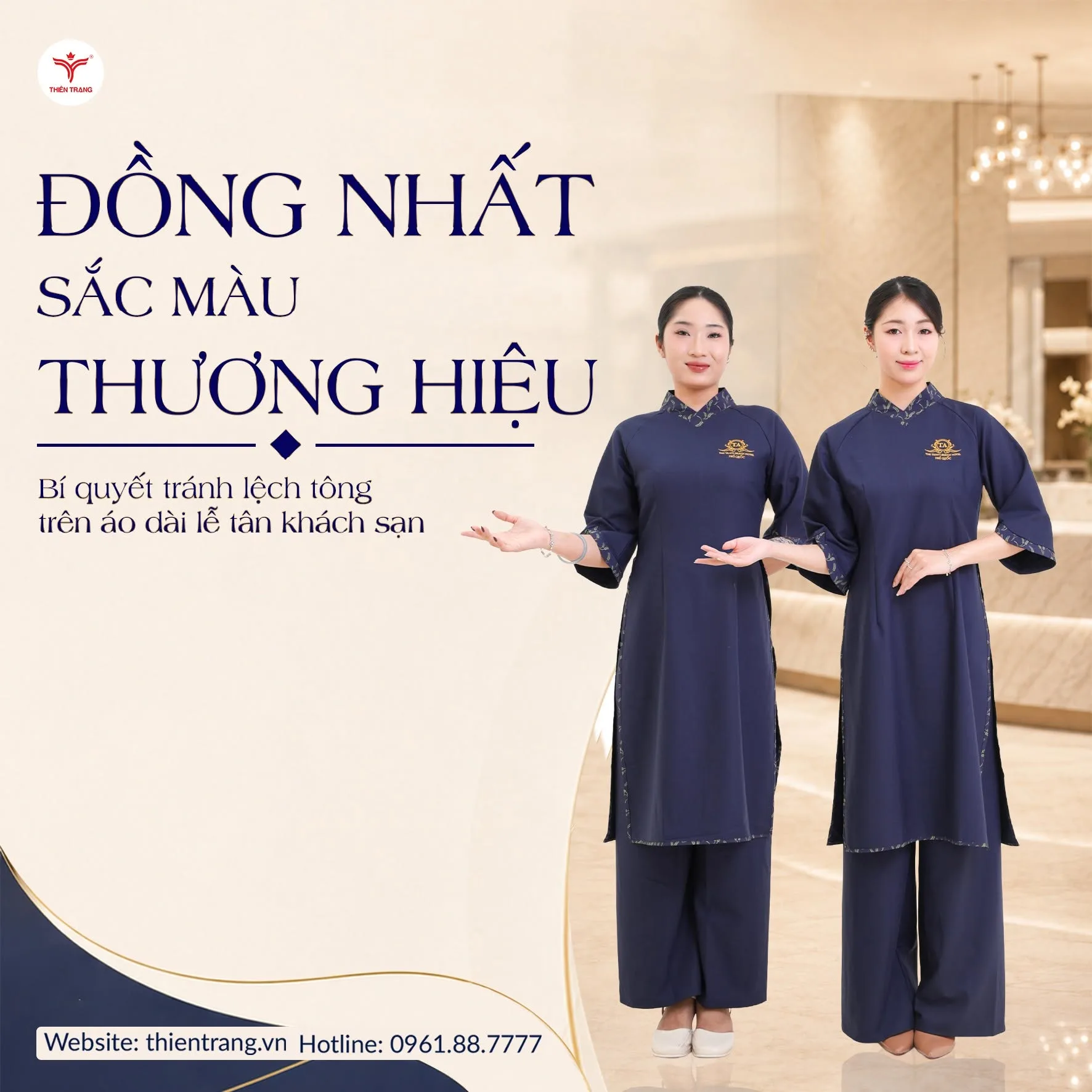 Bộ sưu tập mẫu đồng phục lễ tân nhà hàng cao cấp và sang trọng tại Thiên Trang