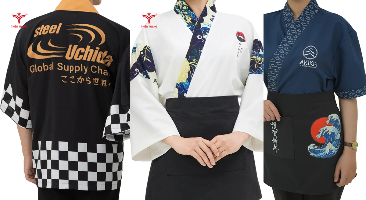 Mẫu đồng phục nhà hàng Nhật Bản đẹp đậm chất văn hóa Phù Tang