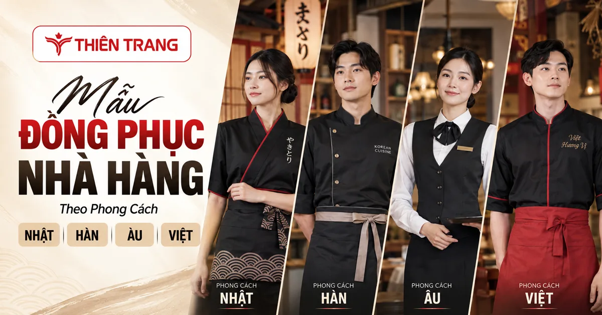Tuyển tập các mẫu đồng phục nhà hàng theo phong cách thiết kế ẩm thực độc đáo tại Thiên Tran