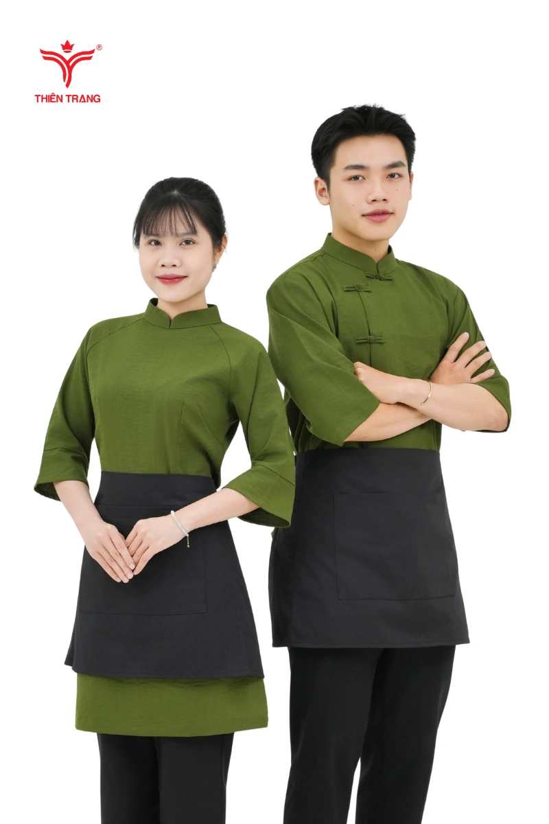 chất liệu may áo phục vụ nhà hàng được sử dụng phổ biến nhất: