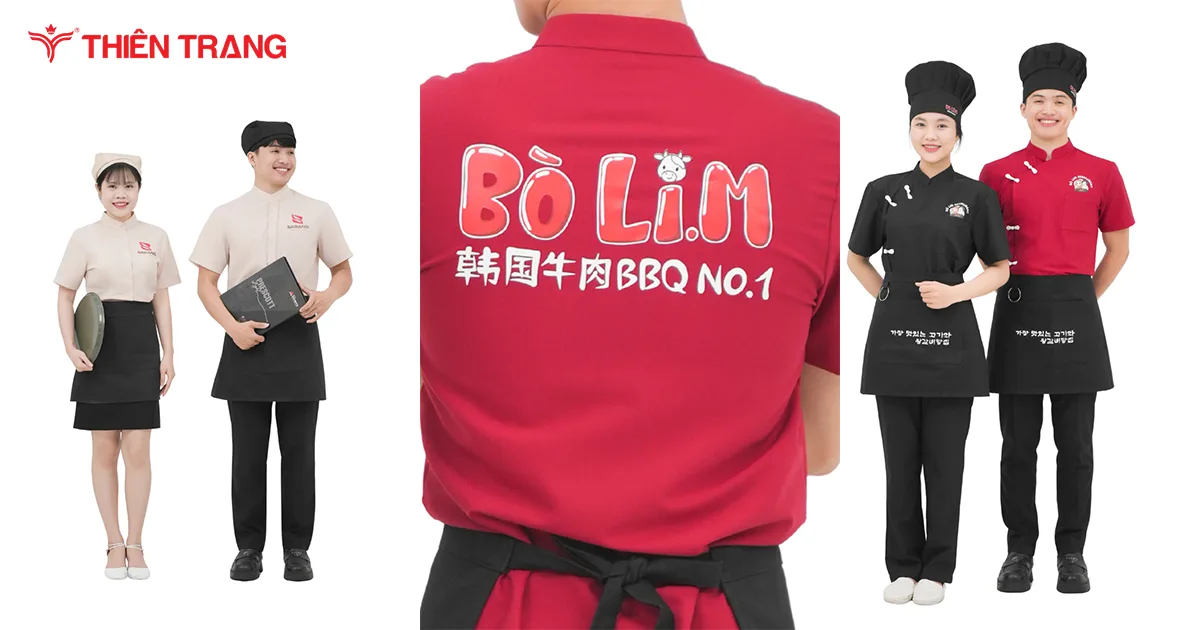 Xưởng may đồng phục nhà hàng hàn quốc - Thiên Trang Uniform