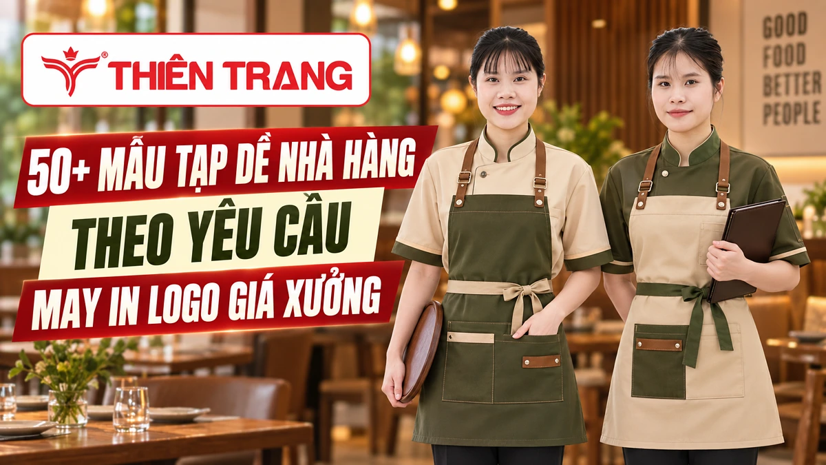 May tạp dề nhà hàng theo yêu cầu