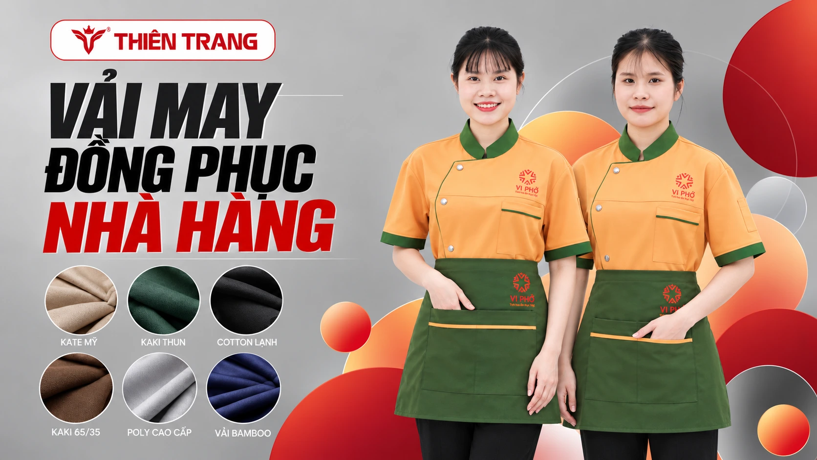 Vải may đồng phục nhà hàng