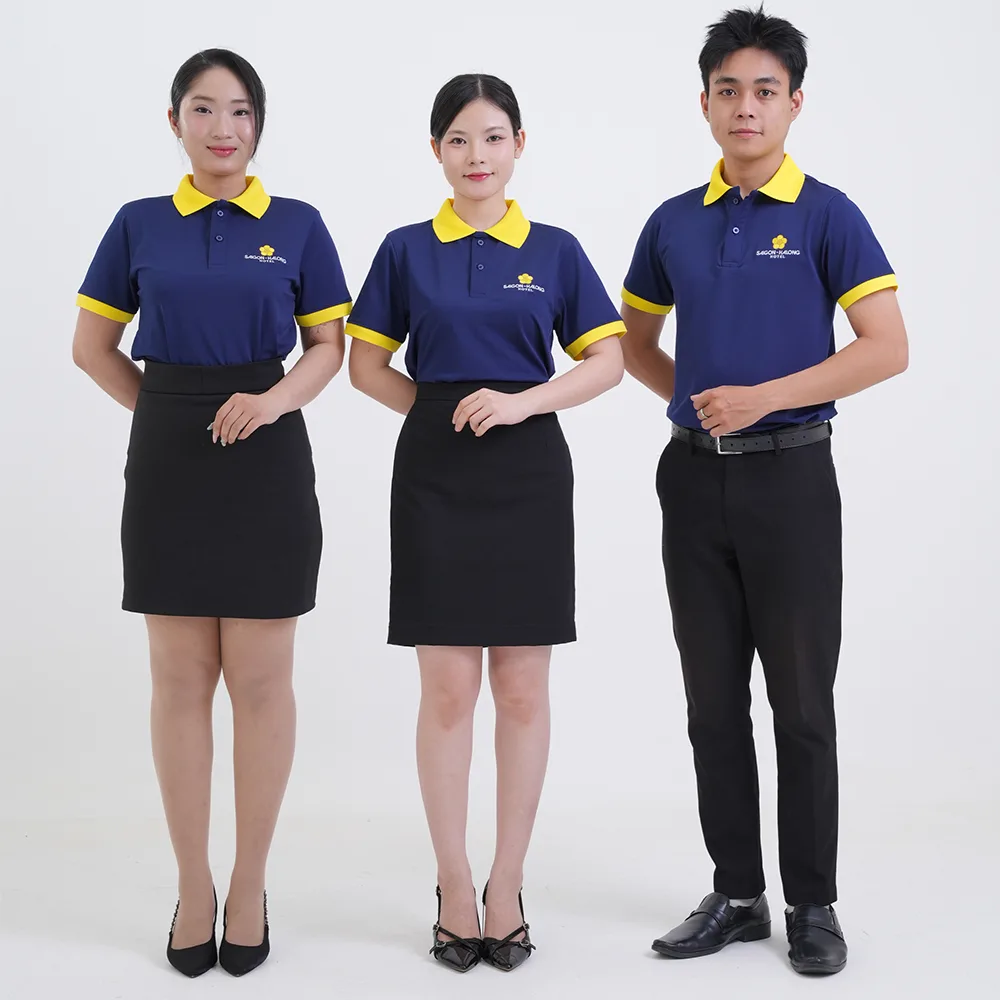 Đồng phục nhân viên văn phòng khách sạn áo thun polo năng động, tươi trẻ